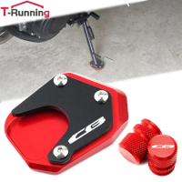 For HONDA CB125R CB300R CB400X CB650R CB500F CB500X Motorcycle Accessories Kickstand Foot Side Stand Extension Pad &amp; Tire Valve