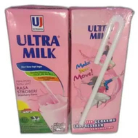Ultra Milk Full Cream 200Ml, Ultra Milk Cokelat 200Ml, Ultra Milk Stroberi 200Ml Ultra Milk UHT Stro