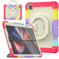 Portable Handle Silicone Case for iPad Pro 12.9 Shockproof Cover 3rd 4th 5th 6th Gen Kids Adult Case with Screen Protector