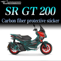 Applicable to Aprilia SR GT200 carbon fiber protective motorcycle sticker decoration modification scratch proof