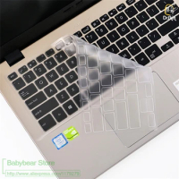 For Asus Vivobook TP410 TP410U TP410UA TP410UR TP410UR8250 14'' PC 14 inch TPU laptop Keyboard Cover Protector Transparent