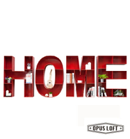 【純真年代】LOFT工業風 HOME ❧創意字母 壁掛 置物架組 (紅色/白色) ~TC-HOME