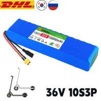 36V100Ah 10S3P 18650 Lithium Battery Pack 600W 42V for Xiaomi M365 Pro Ebike Bicycle Scooter Inside with 20A BMS XT60 and T PLUG