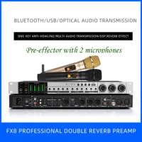 Paulkitson FX8III Professional Digital Audio Echo Effect Processor DSP Karaoke Wireless Microphone Pre-Effects Audio processor