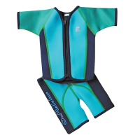 【Splash About 潑寶】兒童 游泳套裝 防寒 防曬 抗UV- 棕櫚樹/藍綠(兒童泳衣)
