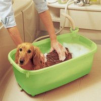 IRIS 寵物澡盆BO-800E 綠色/橙色可掛蓮蓬頭吹風機的浴盆『WANG』