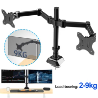 Single Dual Monitor Desk Mount Holds Up To 19.84 Lbs Monitor Arm Stand Adjustable for 17 To 32 Inch Computer Screens Holder