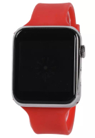 Kademan Kademan Touch Screen - Jam Tangan Wanita - Silver - Red Rubber Strap - K019G-B