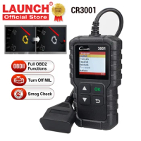 LAUNCH OBD2 Scanner X431 CR3001 Check Engine Full OBDII Functions Car Code Reader Scan tool Turn off warning light free update
