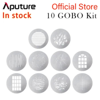 Aputure 10 Gobo Kit Photography Fill Light Projection Projection Film for Spotlight Mount