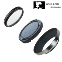 39mm Metal Lens Hood Cap UV Filter For Fujifilm XF 27mm F2.8 R WR Lens on XT5 XT4 XT3 XT2 XH2 XH1 XT30 XT20 XE4 XE3 X-PRO 3 2 1