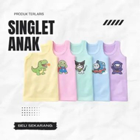 TERMURAH, KAOS SINGLET ANAK, HARGA GROSIR, POLOS DAN SABLON XXL 1 LUSIN SABLON