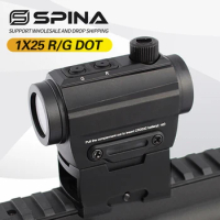 SPINA Optics 1x25 Tactical Hunting Holographic Reflex Red/Green Dot Sight Optical Aiming Dot Sight for Air Rifle Fit 20mm Rails