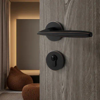 Retro Style Zinc Alloy Silent Safety Door Locks Interior Door Handle Lock Hotel Household Hardware Mute Mechanical Lockset