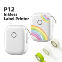 P12 Inkless Label Printer Marklife Thermal Barcode Maker Print any text Label with adhesive backing