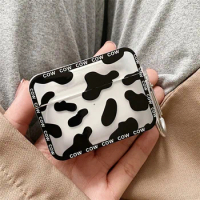 Ins Cow Pattern Headphone Case For Apple AirPods 1 2 Shockproof Soft TPU Protection Wireless For Air Pods Pro2 Earphone Box Cove
