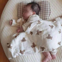 嬰兒春夏薄紗布午睡外出蓋毯