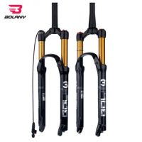 BOLANY MTB Fork Suspension Air Shock absorption 26 27.5 29 inch Manual Remote Magnesium alloy Straight Tapered Locked Front fork