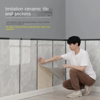Marble Imitation Tile Wall Stickers Wainscoting Wall Surround Waterproof Aluminium Composite PanelSelf-adhesiveWallPanelStickers