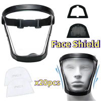 Face Mask Shield Pelindung Akrilik Masker Pelindung Full Face
