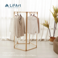 【LiFArt】鋁合金超輕量百變掛衣架-5段式140cm版(屏風衣架/曬衣架/衣帽架)