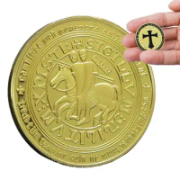 Knight Challenge Coin Gold-Plated Commemorative Coin Knight Challenge Coin For Birthday Christmas New Year