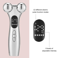 Roller Neck Face Lifting Massager Neck Face Beauty Device Skin Rejuvenation Tighten LED Photon Therapy Anti Wrinkle Remover