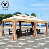 3.5x3.5m Awning Patio Car Outdoor Four-legged Gazebo Advertising Campaign Stall Large Rainproof Sun Protection Tent Umbrella