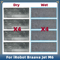 เปลี่ยนเข้ากันได้สำหรับ IRobot Braava Jet M6หุ่นยนต์แห้ง/เปียก Mop Rag ผ้าอุปกรณ์อะไหล่