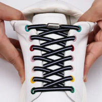 Rubber Band Elastic Shoelaces Flat Bottom No Shoe laces Sports and Leisure Basketball Shoes Shoe lace Children Adults Fast Laces