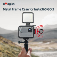 Metal Cage For Insta360 Go3 Protective Expansion Case Cage Rig Camera Cage For Insta360 Go3 Action Frame Camera Accessories