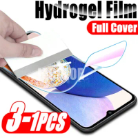 1-3PCS Full Cover Hydrogel Film For Samsung Galaxy A14 A34 A24 4G 5G Sansumg A 34 24 14 5 4 G Watery Protection Screen Protector