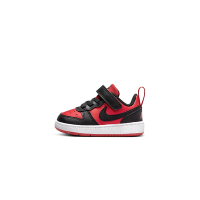 Nike Court Borough Low Recraft 童鞋 小童 黑紅色 魔鬼氈 包覆 休閒鞋 DV5458-600