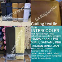 ( per 1 meter ) kain twill high twist INTERCOOLER lebar 150 cm bahan baju kemeja celana atasan bawah