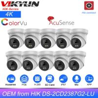Vikylin 8MP ColorVu IP Camera OEM HIK AcuSense DS-2CD2387G2-LU Built-in Mic SD Card Slot Security Protection Surveillance Camera