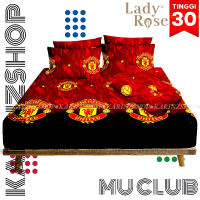 Lady Rose - Sprei King 180x200/Queen 160x200 - Tinggi 30 cm Bantal 2 - MU CLUB
