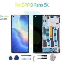 For OPPO Reno 5K Screen Display Replacement 2400*1080 PEGM10 Reno 5K LCD Touch Digitizer Assembly