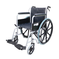 【恆伸醫療器材】ER-1306 鐵製 非輕量化 雙煞 輪椅(藍合成皮)