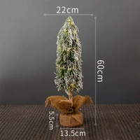 掬涵聖誕節裝飾品網紅植絨模擬迷你雪松聖誕樹落雪家用桌面擺件
