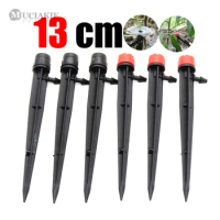 MUCIAKIE 10PCS 13cm Micro Bubbler Drip Irrigation Adjustable Emitters Stake Mixed 3 Types Water Dripper Farmland Use 4/7mm Hose