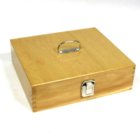 【文具通】木質 木製 印章盒 內隔板為塑膠製 約25.4x22.2x7.3cm 特大 K4050001