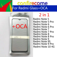Laminated OCA Outer Glass For Xiaomi Redmi Note 5 6 7 8 9 Pro 9s Touch Screen LCD Out Glass Replacement