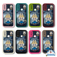 Sarung Pelindung Kalis Kejutan TPU Lembut Labubu Kartun Koboi, Sarung Untuk VIVO 1901 1902 1904 1906