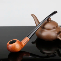 New Handmade Smoking Pipe Creative 18cm Long Rose Wood Pipe 3mm Filter Tobacco Pipe Portable Smoke Tools set