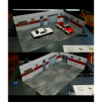 Part 5 Diorama Papercraft Garasi Diorama diecast 64 Toy Toys