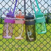 New Big Large BPA Free Sport Gym Training Drink Gallon Water Bottle with Straw