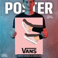 Poster Vans Old Skool Sneakers Hiasan Dinding Kamar Estetik Dekorasi Ruang Tamu Mewah Pro Gambar No.