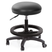 【GXG】立體泡棉 圓凳工作 吧檯椅 塑膠踏圈/防刮輪(TW-81T1 EXK)