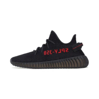 【adidas 愛迪達】Adidas Yeezy Boost 350 黑底紅字 慢跑鞋 CP9652(運動鞋 男鞋)