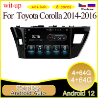 Android 12 2Din Car Radio Navigation 2 Din 4G Car Stereo Radio For Toyota Corolla Ralink 2014 -2016 Multimedia Video